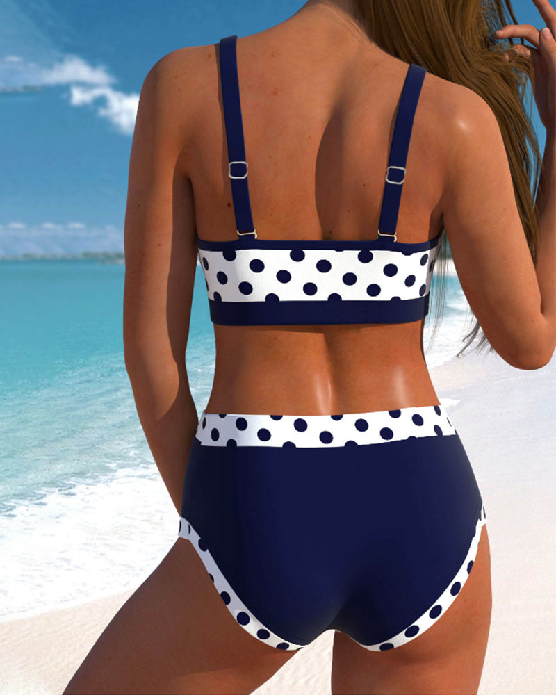 Liesbeth | Bikini Lunares Talle Alto Patchwork